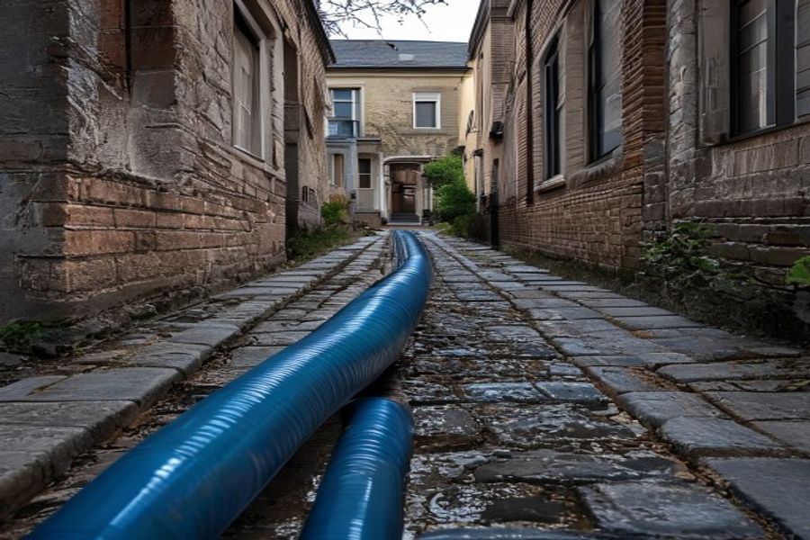 Main Sewer Line Repair in Lockerbie Square, Indianapolis